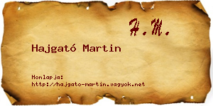 Hajgató Martin névjegykártya