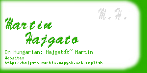 martin hajgato business card